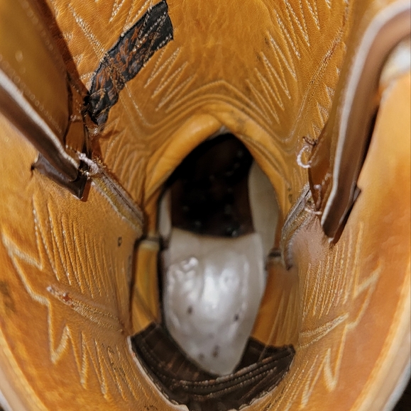 Tony Lama Gold Label Wingtip Cowboy Boots 8D - Picture 5 of 6
